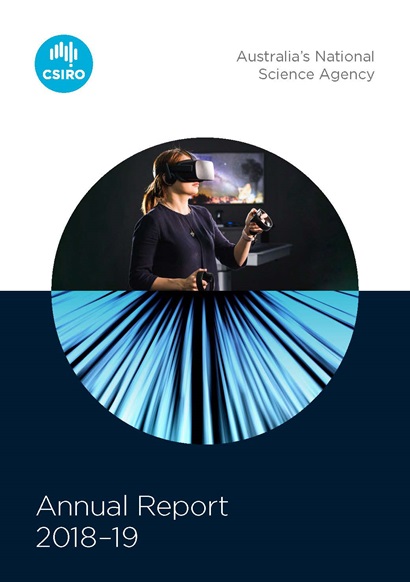 Image of the front cover of CSIRO's annual report 2018-19