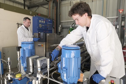 A FloWorks industrial flow chemistry system in action