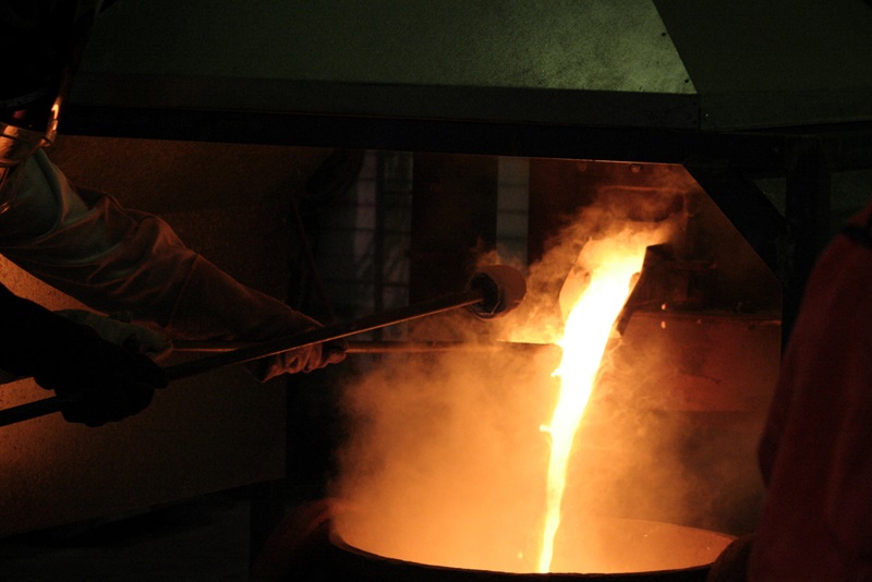 furnace with molten steel