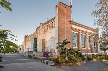 Exterior of brick municipal building