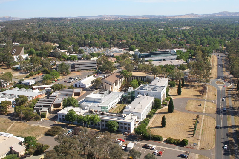 Aerial view of the CSIRO Black Mountain laboratories