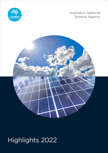 Sunshine clouds in half circle and solar panel image on other half circle 