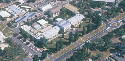 Ariel view of entomology building - black mountain site for heritage purposes.