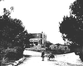 View of Gungahlin homestead from carriage loop, c1890.