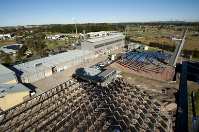 The CSIRO energy centre and solar field in Newcastle, NSW.