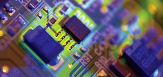 Close up image of circuit board