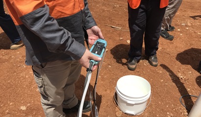 CSIRO Scientist using the sensor system