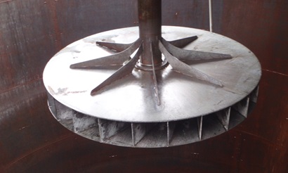 Picture of swirl flow hardware forming part of the technology