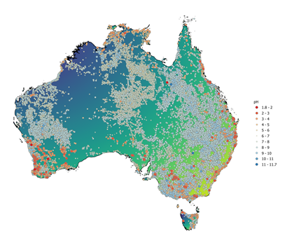 Groundwater pH, Australian Continental Scale Hydrogeochemical Dataset.