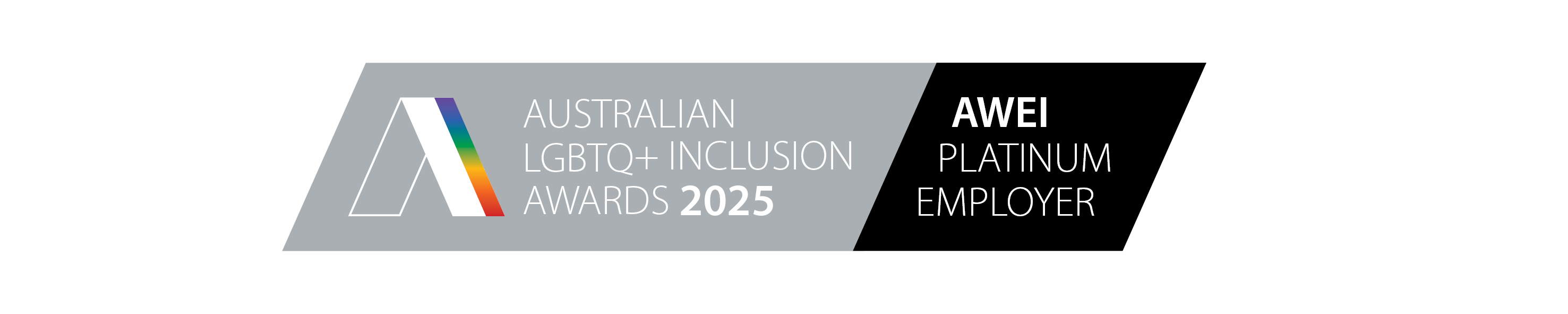 Badge for Australian LGBTQ+ Inclusion Awards 2024, AWEI Gold Employer