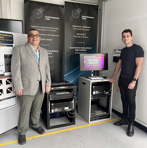 Two scientists and a computer system. 