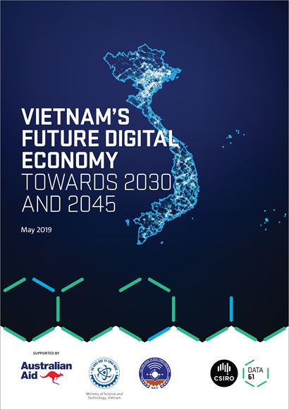 Front cover of the Vietnam's Future Digital Economy Report 