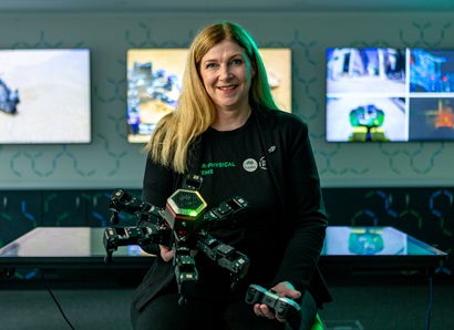 Sue Keay with robot