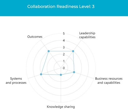 Screen shot of the outcome of readiness tool. 