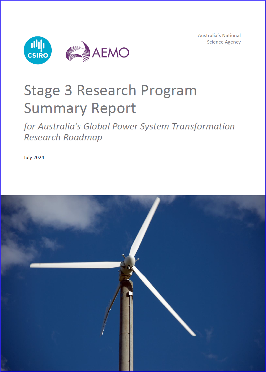Stage 3 Research Program Summary Report cover