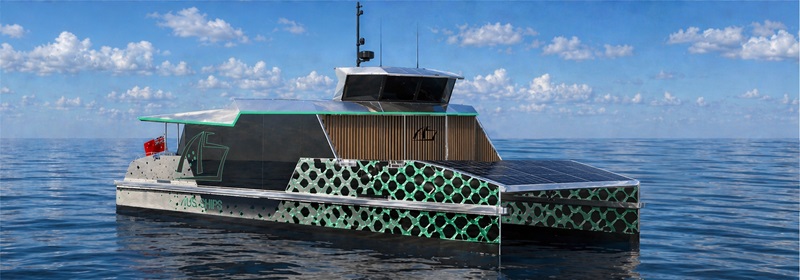 zero-emission commuter ferry bow quarter view
