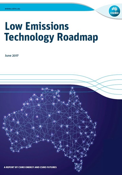 Cover of The Low Emissions Technology Roadmap report.