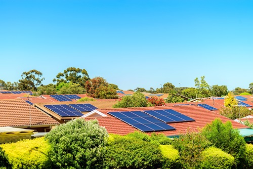 House with solar panels