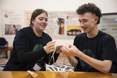 Deadly in Generation STEM camp Larni weaving