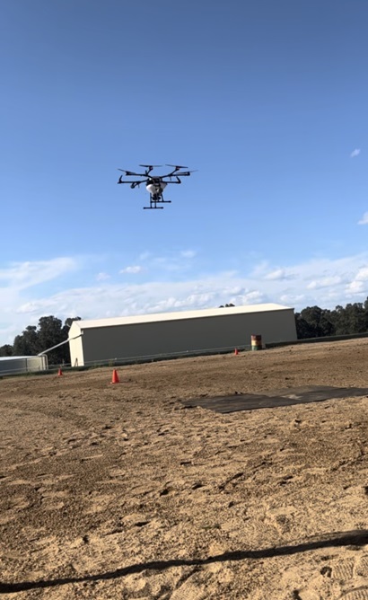 Drone flying