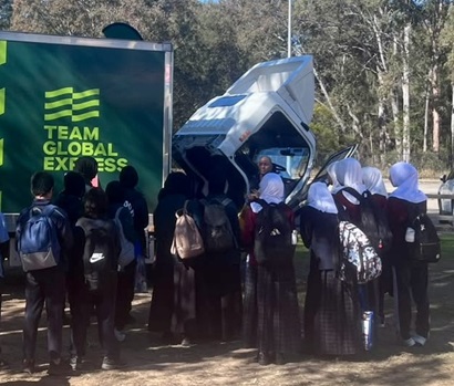 Students get first-hand insights with industry professionals from Team Global Express.