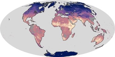 Global maps showing Urban Heat Island Effect-Surface Temperature