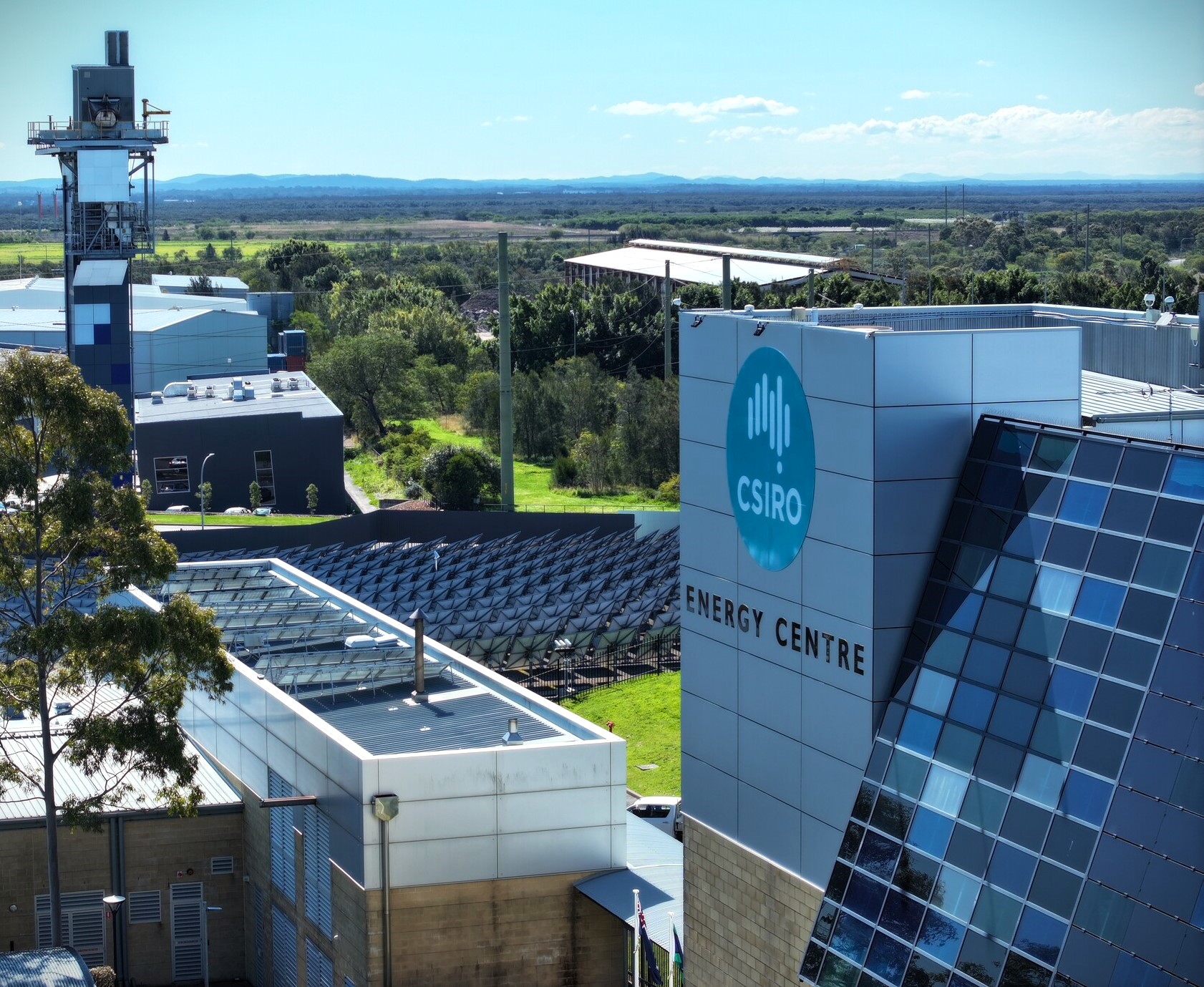 High view of CSIRO building.