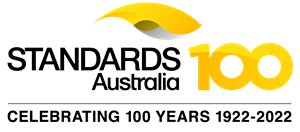 Standards Australia logo with the tagline "Celebrating 100 years 1922-2022"