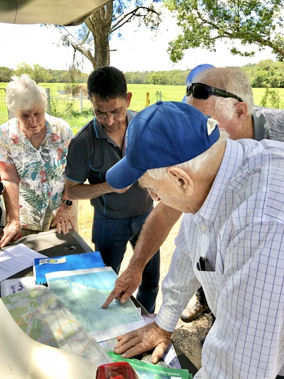 Dr Jai Vaze gathering crucial information from residents at Tuckurimba, Northern Rivers December 2023