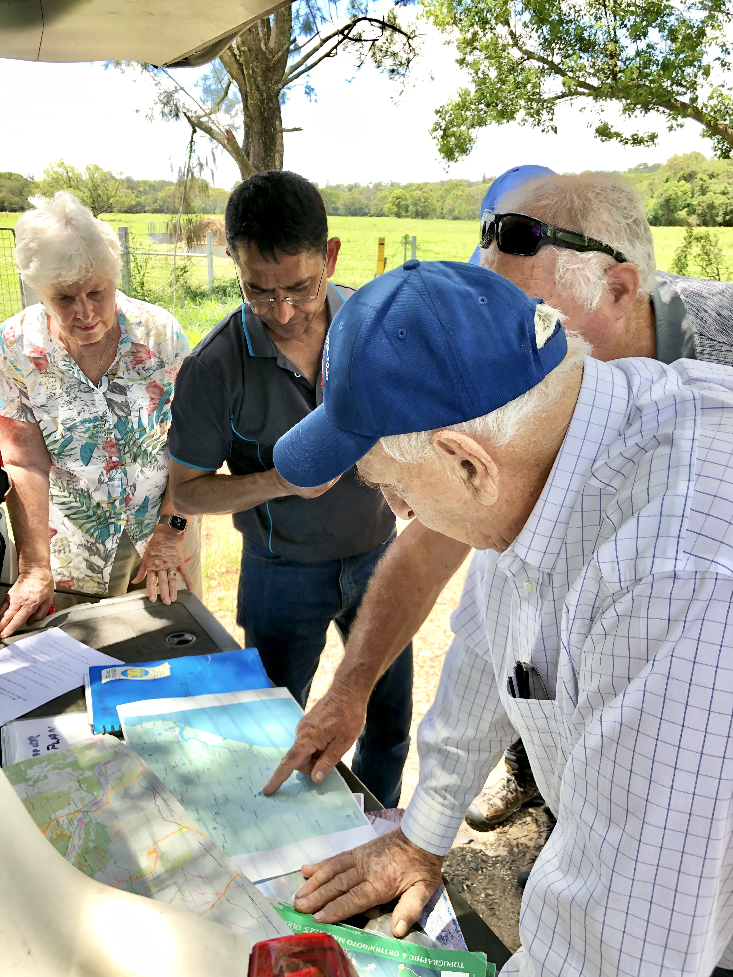 Dr Jai Vaze gathering crucial information from residents at Tuckurimba, Northern Rivers December 2023