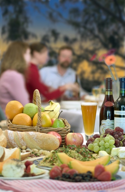 A range of fresh food and beverages
