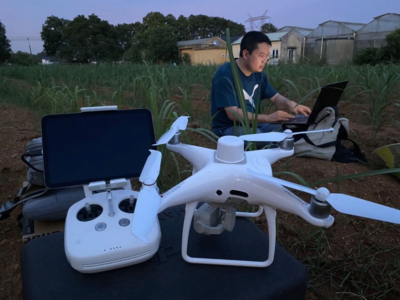 AI drone monitoring of crops