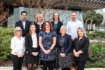 A photo of the team at the Nutrition and Health Research Clinic