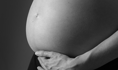 Pregnant woman in third trimester 