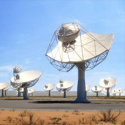 Artist's impression of the SKA telescope in South Africa