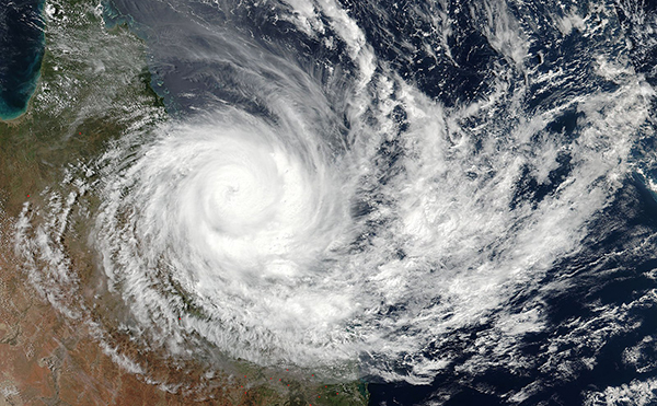 Cyclone Debbie taken from NASA Goddard Space Flight Centre.