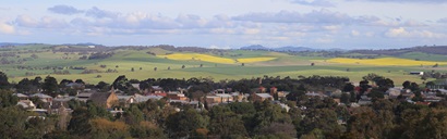 Kapunda, South Australia, rolling green hills