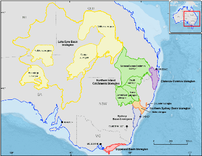Map of bioregions