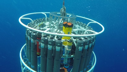 A piece of equipment called a CTD in the ocean