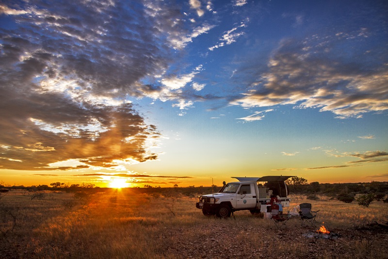 CSIRO jeep in outback setting