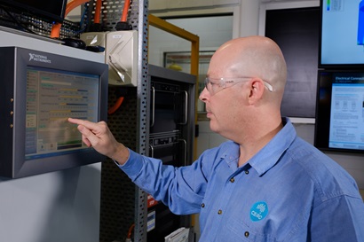 Setting test conditions on the CSIRO High Amperage Testing Facility. 