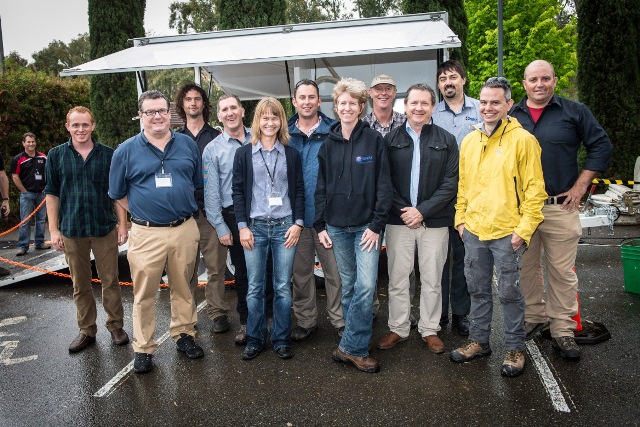 Group of twelve researchers making up the lab-at-rig project team