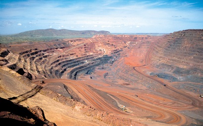 Open cute iron ore mine