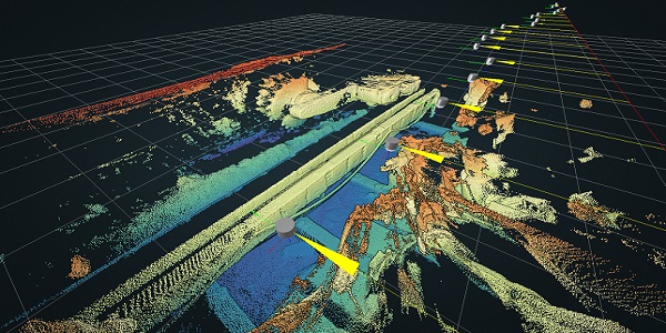 3D image of longwall shearer
