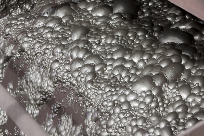 Close-up of grey bubbles