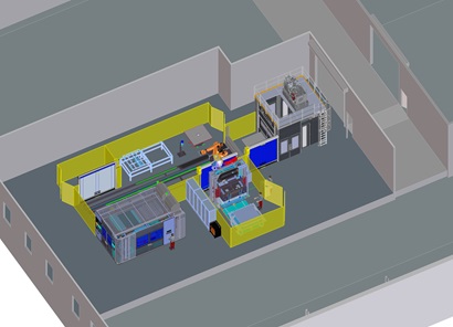 Isometric view of the new Industry 4.0 Testlab