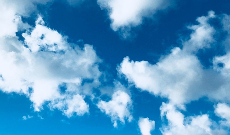 Blue sky with white clouds