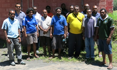 A group photo of local PNG people