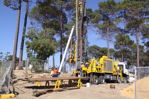 Contractors working at the CSIRO Geothermal Project in Perth, Western Australia.