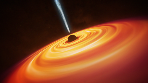 An artist's impression of a black hole.
